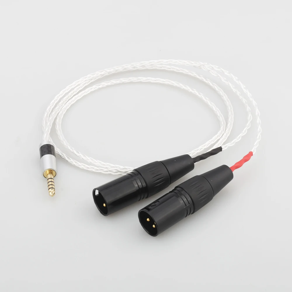 Neue Audiocrast 8 Kerne Silber Überzogene 4,4mm Ausgewogene Stecker auf Dual 2x 3pin XLR Ausgewogene Männlichen Audio Adapter Kabel