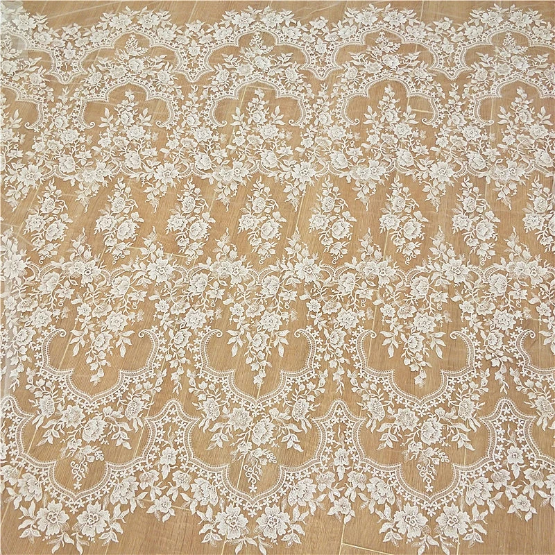 

Wholesale wedding lace flower fabric embroidery DIY for dress