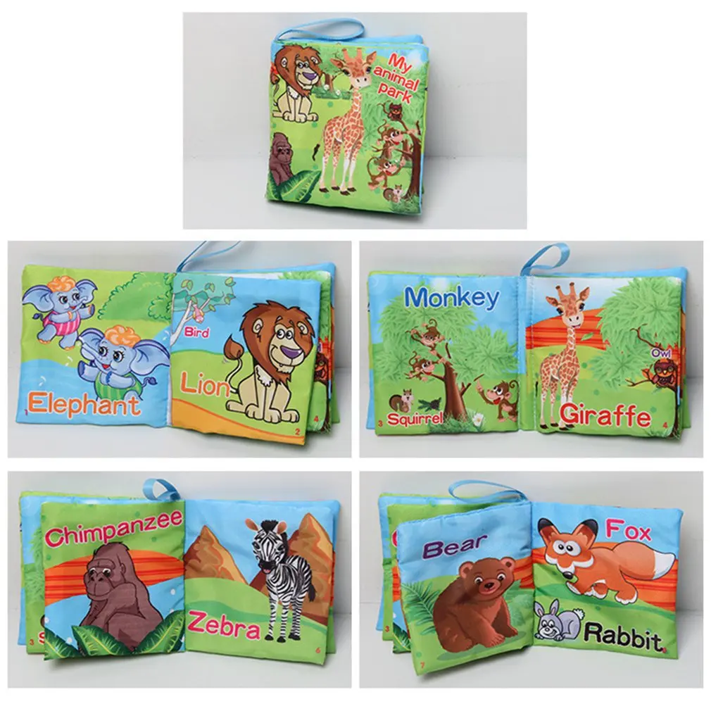 Baby Rattles Mobiles Toy Soft Animal Cloth Book Newborn Stroller Hanging Toy Bebe Early Learning Educate Baby Toys 0 12 Months