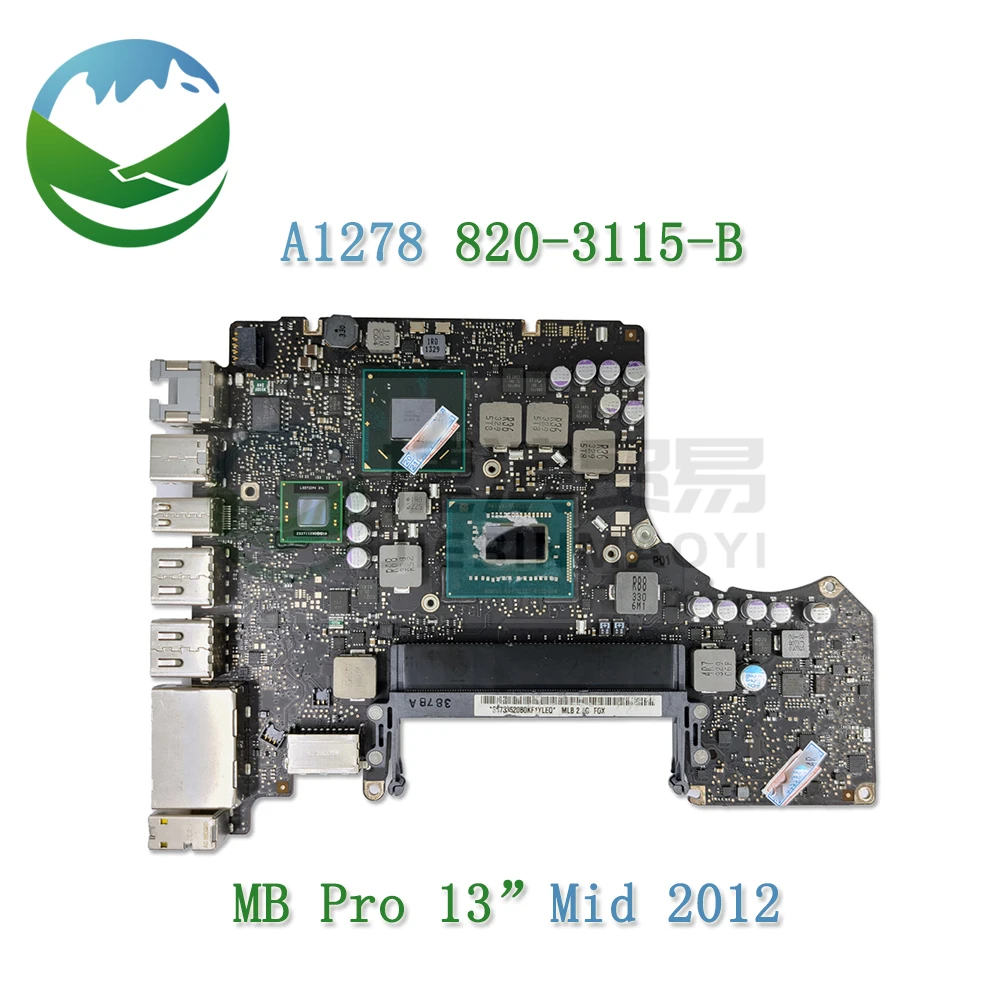 

Original A1278 Motherboard for MacBook Pro 2012 13" A1278 Logic Board i5 2.5GHz / i7 2.9GHz MD101 MD102 820-3115-B EMC 2554