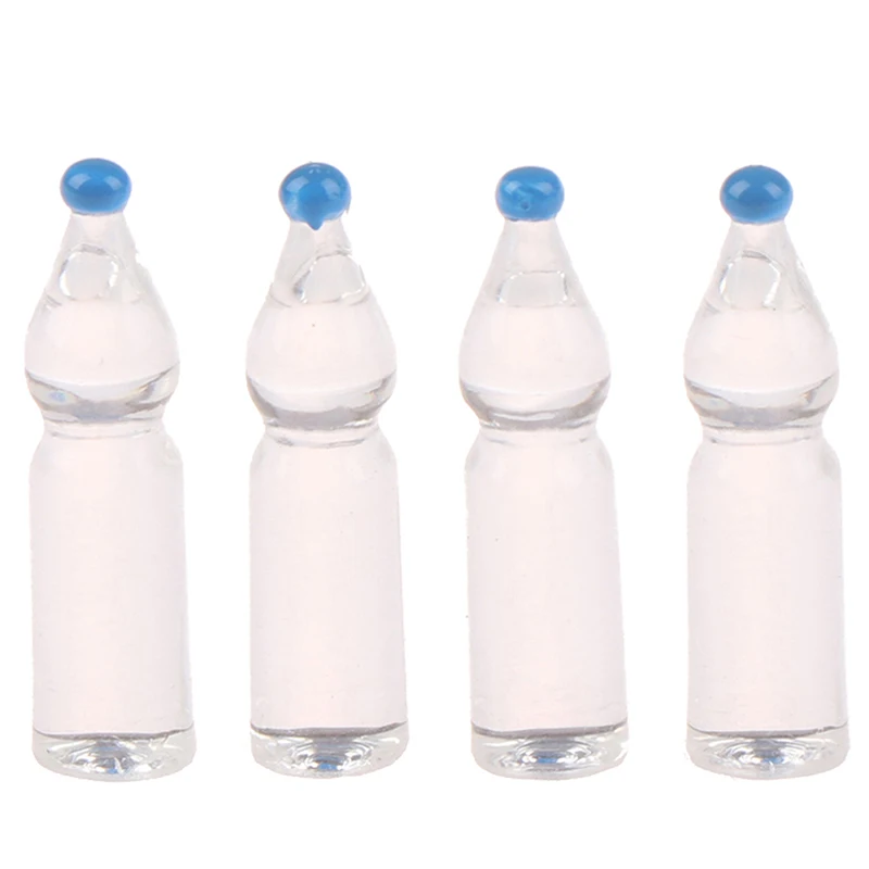 4Pcs/Set Plastic Imitation Mineral Water Bottle Baby Toys American Mini Toy Dolls Miniature Dollhouse Accessories