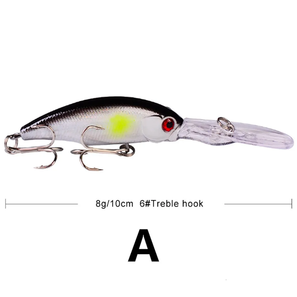 1PCS 8g/10cm Minnow Fishing Lure Floating Wobbler Plastic Hard Bait  Crankbait 3D Eyes Trolling Carp Pike Bass Pesca Tackle