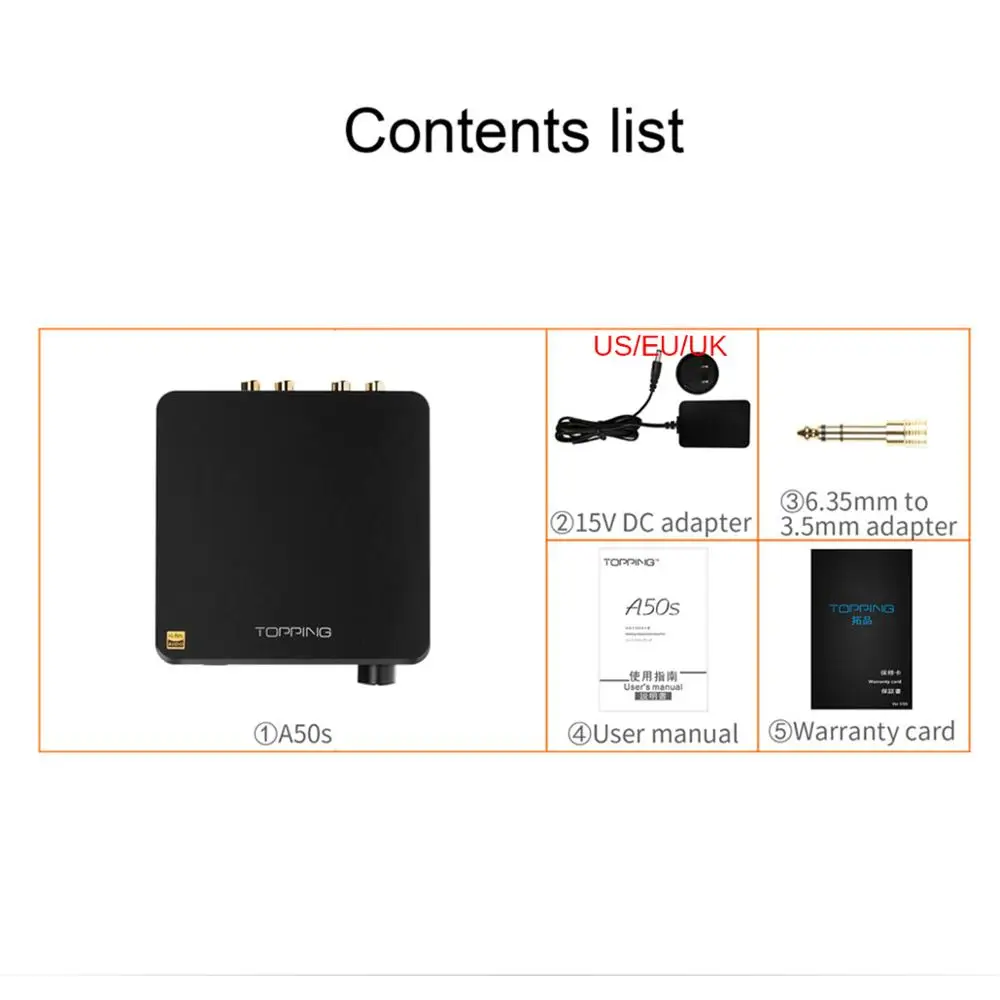 NEW Topping A50s single-end 6.35mm SE Headphone Amplifier 4.4mm balanced output 20ohm preamplifie NFCA 3500mv*2 preamp