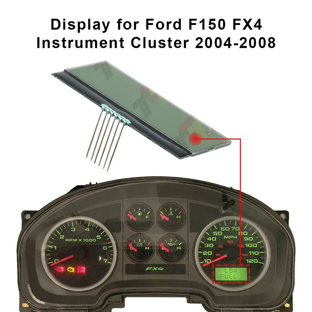 Instrument Cluster Odometer LCD Display Screen for Ford F150 FX4 FX2 XLT XL STX 2004-2008