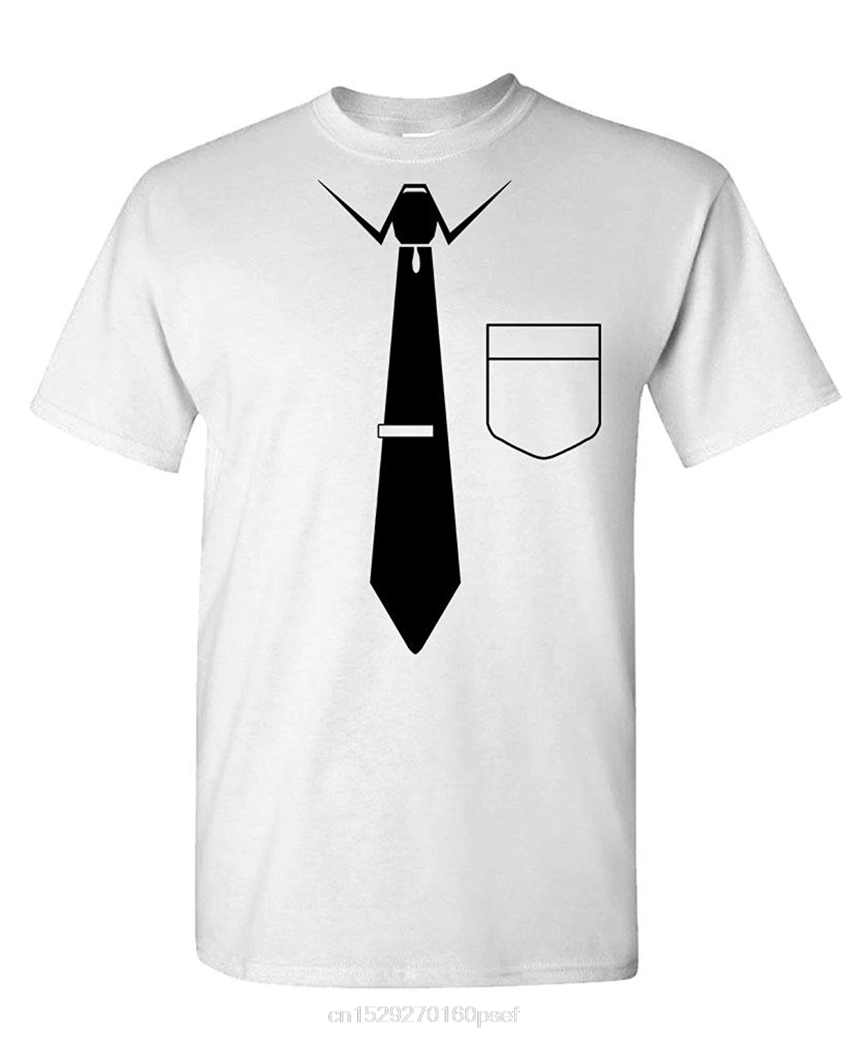 NECKTIE - Mens Cotton T-Shirt Youth Round Collar Customized T-Shirts Top Tee Print   Mens Summer Plus Size