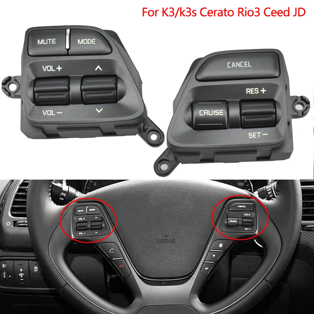 Good quality Multifunctional Steering Wheel Modification Button For KIA CERATO K3 /K3S ceed JD rio 3 separate to sell