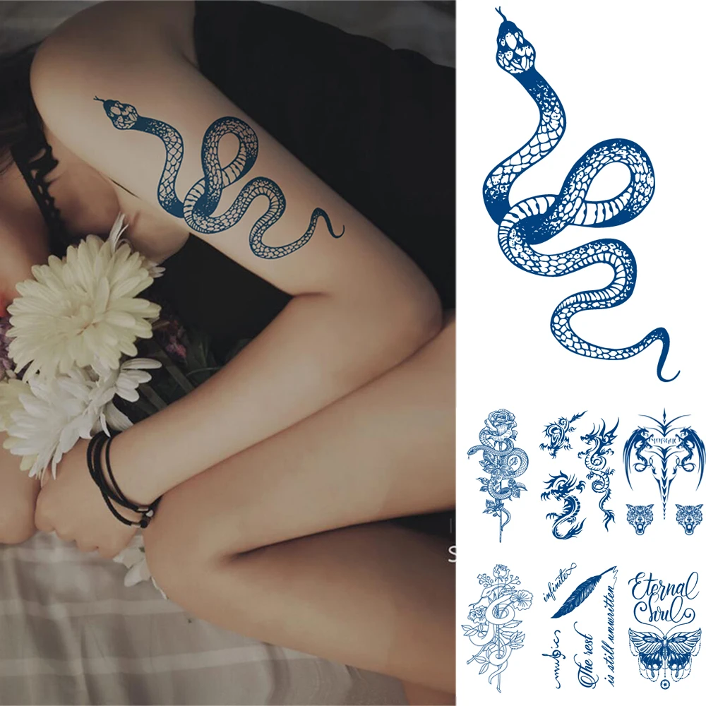 Semi Permanent Tattoos Stickers Lasts 1-2 Weeks Premium Henna Temporary Tattoo for Adult Women Girls