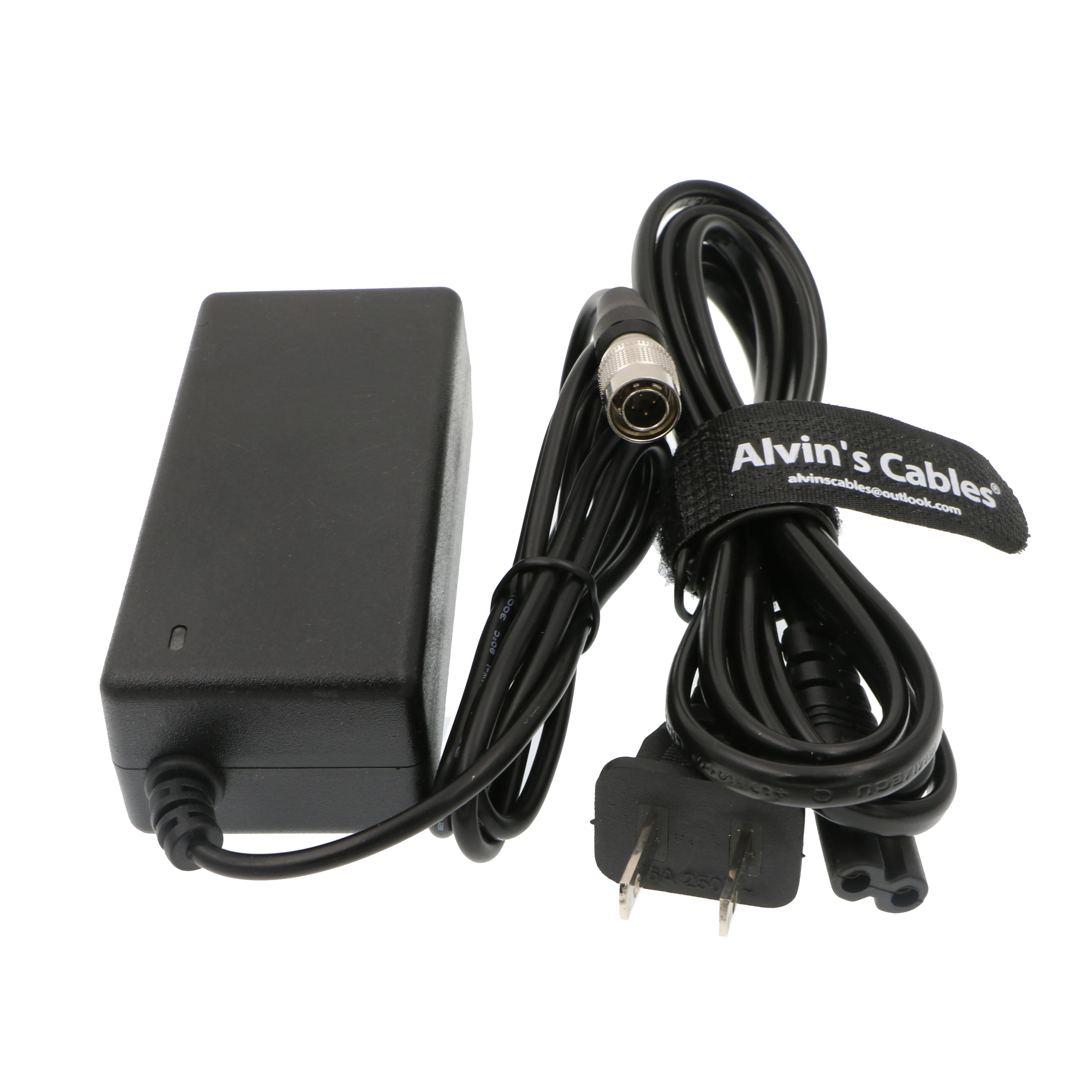 Alvin's Cables AC to 4 Pin Hirose Male 12V 2A Power Adapter For SOUND DEVICES ZAXCOM SONY