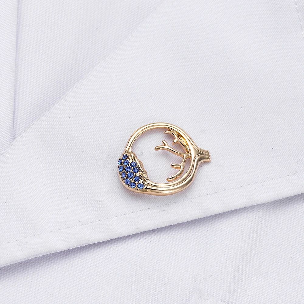 Eyeball Lapel Pin Metal Medical Doctors Gift Gold Silver Color Brooch Punk Jewelry Blue Crystal Cute Pin Badge Women Accessorie