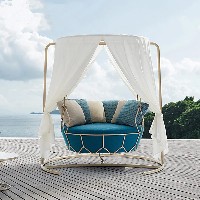 Luxury classic garden swing sofa bed Basket furniture patio balcony hanging chair Outdoor Swing Chair Hammock for hotel Villas