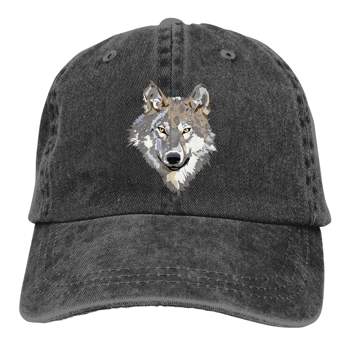 Wolf Head Brown Animal Wild Dad Hat Hip Hop Rapper, Traveler Hit Singles Snapbacks, Cowboy Concert Hat, Men and Women