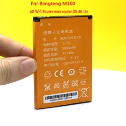 Bengteng M100 4G 와이파이 라우터 미니 라우터용 배터리, 고품질 3G 4G Lte, 2050mAh M100 M20