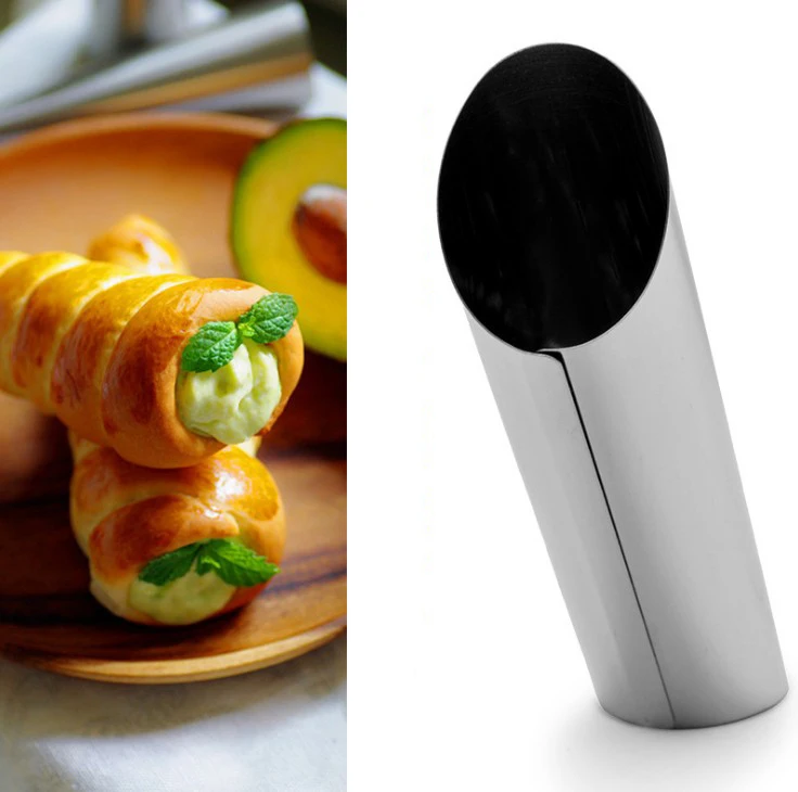 5PCS hollow tube mold Cannoli  Cream Tubes Shell Horn Pastry Break  Baking Mold Tube for butter horn chocolate ice cream cone