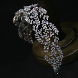 Irregular Wedding Hairband Zircon Crowns Evening jewelry Crystal Brides Jewelry Bridal Hair Jewelry