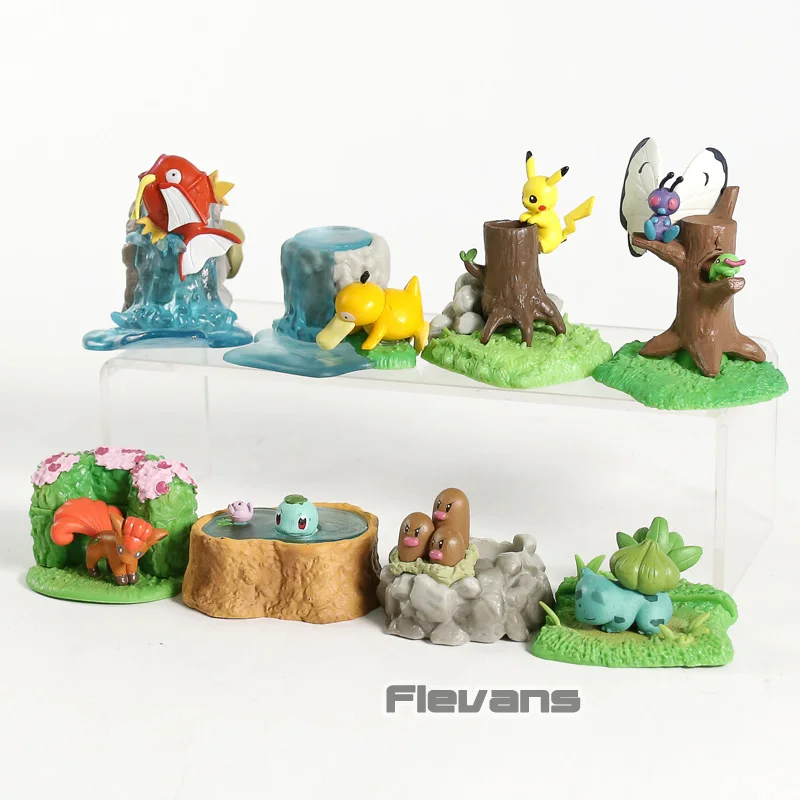 Pokemon Desktop Figure vol.1 Pikachu Butterfree Psyduck Bulbasaur Vulpix Magikarp Squirtle Dugtrio 8pcs/set