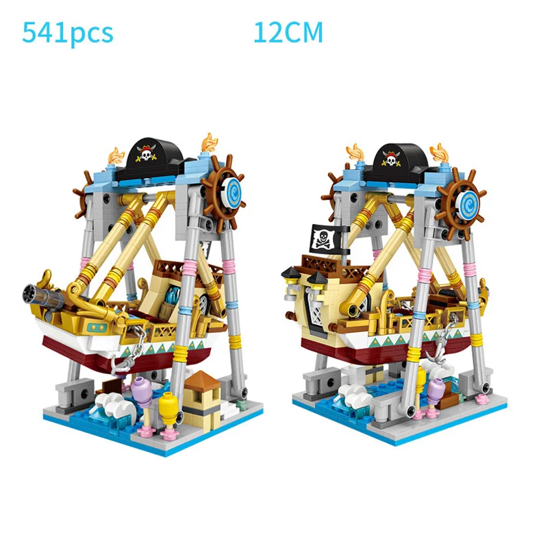 Carnaval mini bloco parque de diversões mar rover navio pirata abismo roda gigante pára-choques carro ufo apanhador construir figuras de tijolo passeios de brinquedo