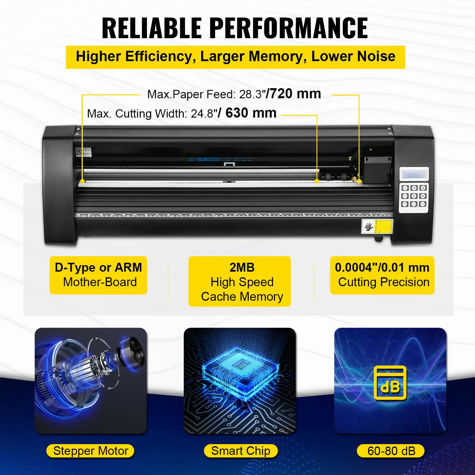 Vevor 28 Polegada cortador de vinil/plotter sinal máquina corte software 3 lâminas signmaster software lcd preto posicionamento manual