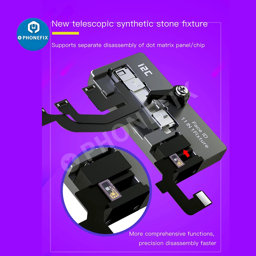 i2C Face ID Dot Matrix Holder Front Face Camera Fix Clamp Tool for iPhone X XS 11 Pro Max 12 12mini Face ID Front Camera Rework