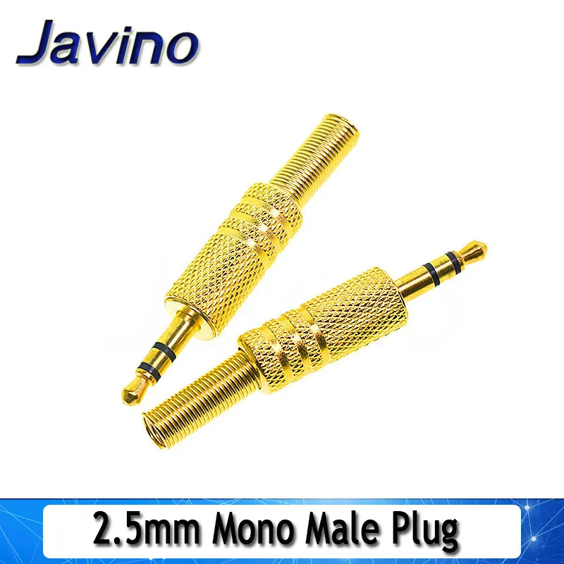 2pcs 2.5 3.5/6.35MM Gold Plated RCA/AV Connector Plug Audio Male Mono dual stereo microphone plug welding line audio head