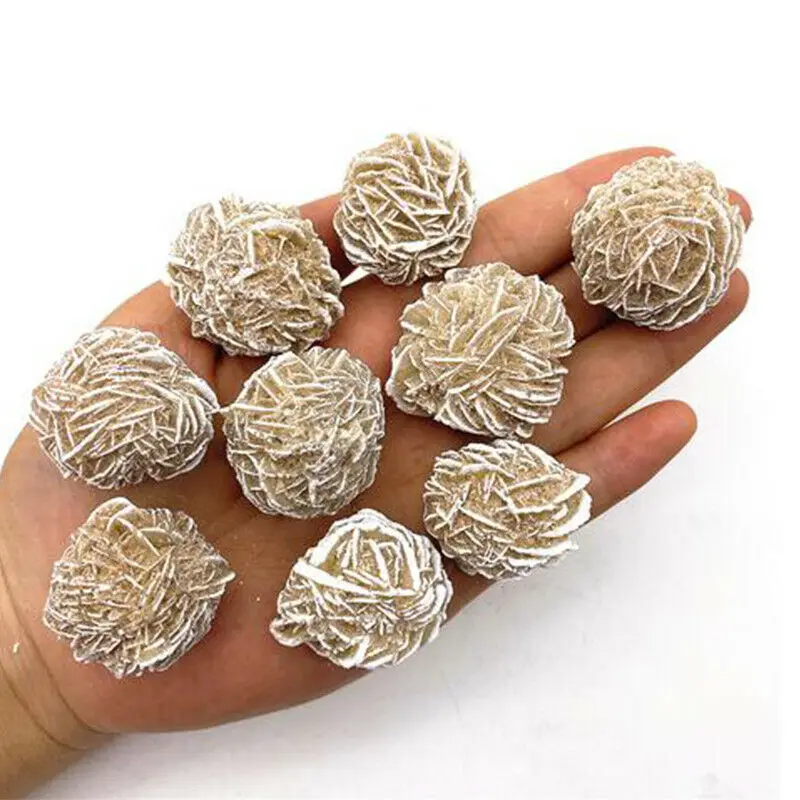 Piedra de selenita rosa del desierto, cristal de cuarzo Natural, Gema curativa de Reiki, espécimen Mineral, Adenium, Obesum, decoración del hogar,