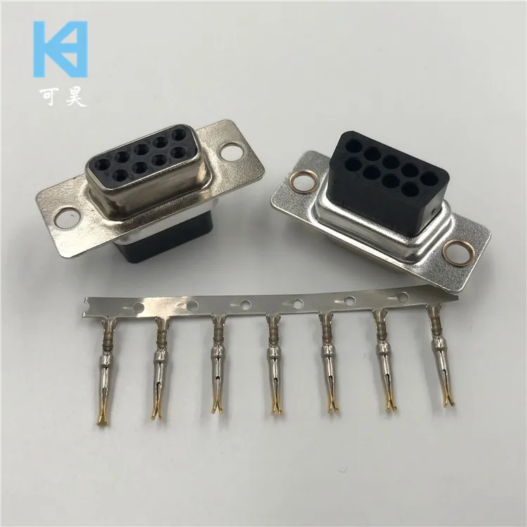 Punch pin cold pressing type DB9IN female head D-SUB connector end type DC9 core female head