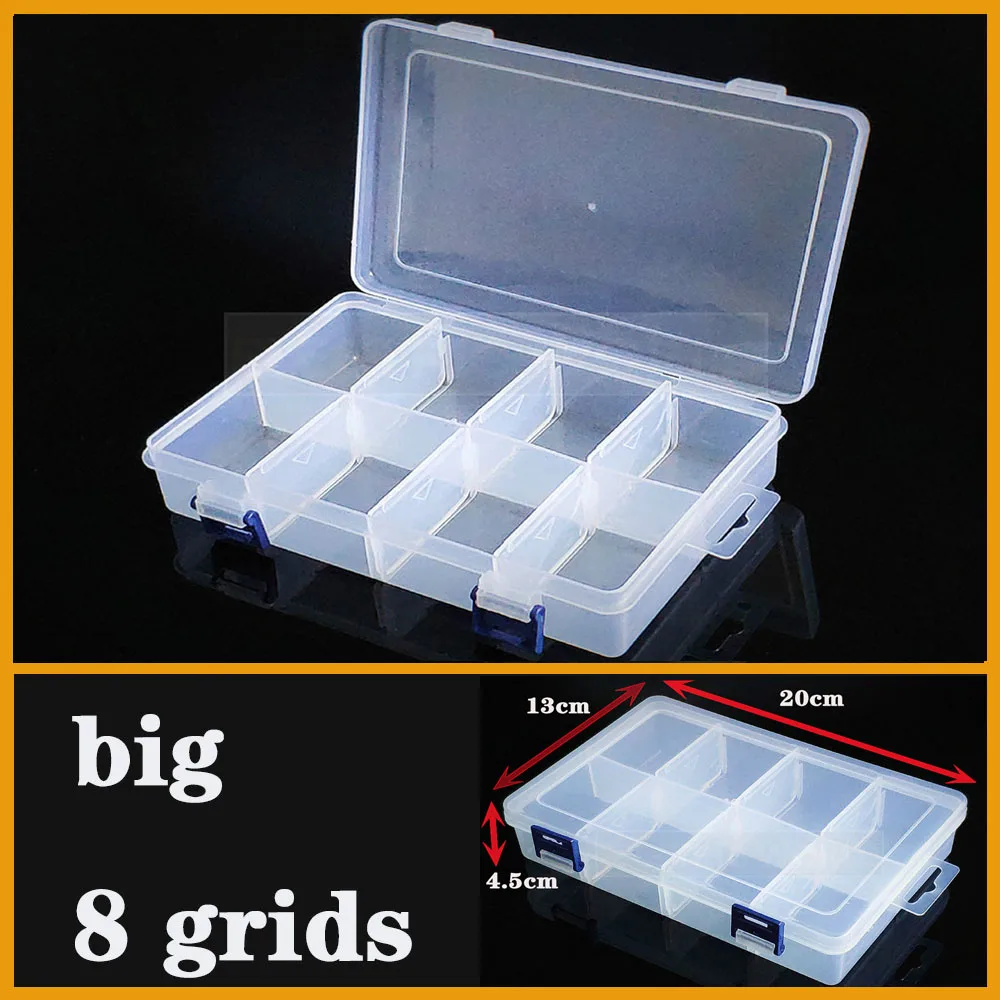 Plastic Storage Box Practical Adjustable Compartment Jewelry Earring Bead Screw Holder Case Display Organizer Container Case