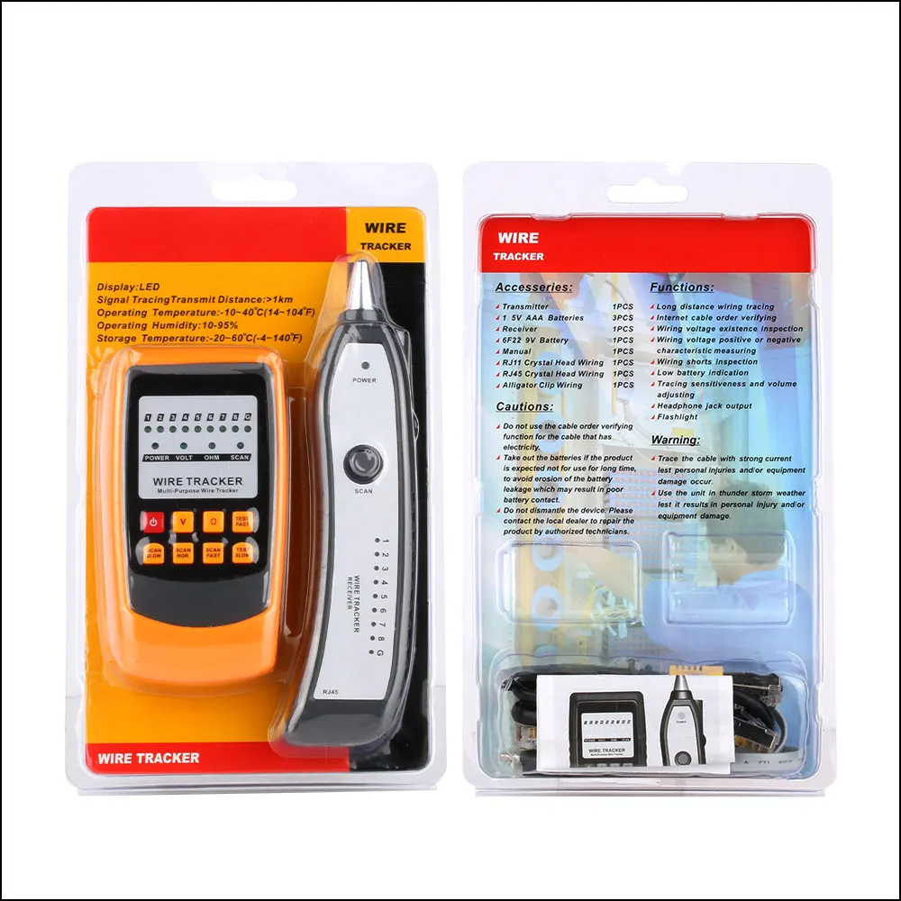 RZ Wire Tracker Network Cable Tester Power Cable Detector Line Finder Telephone Wire Tracker Tracer Diagnose Tone Tools