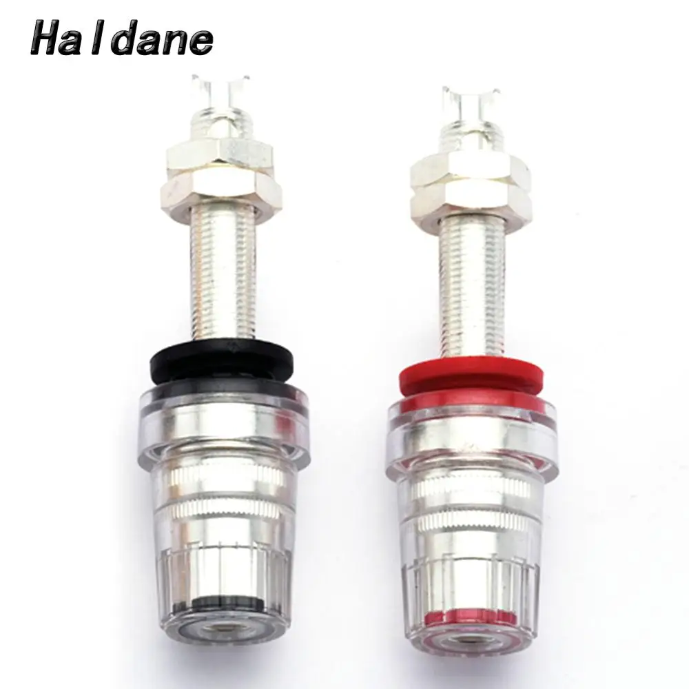 Haldane 4pcs HIFI CMC 858L-AG 858S-AG Silver plated Speaker Terminal Binding Post Amplifier DVD Player Speaker Teriminal Plug