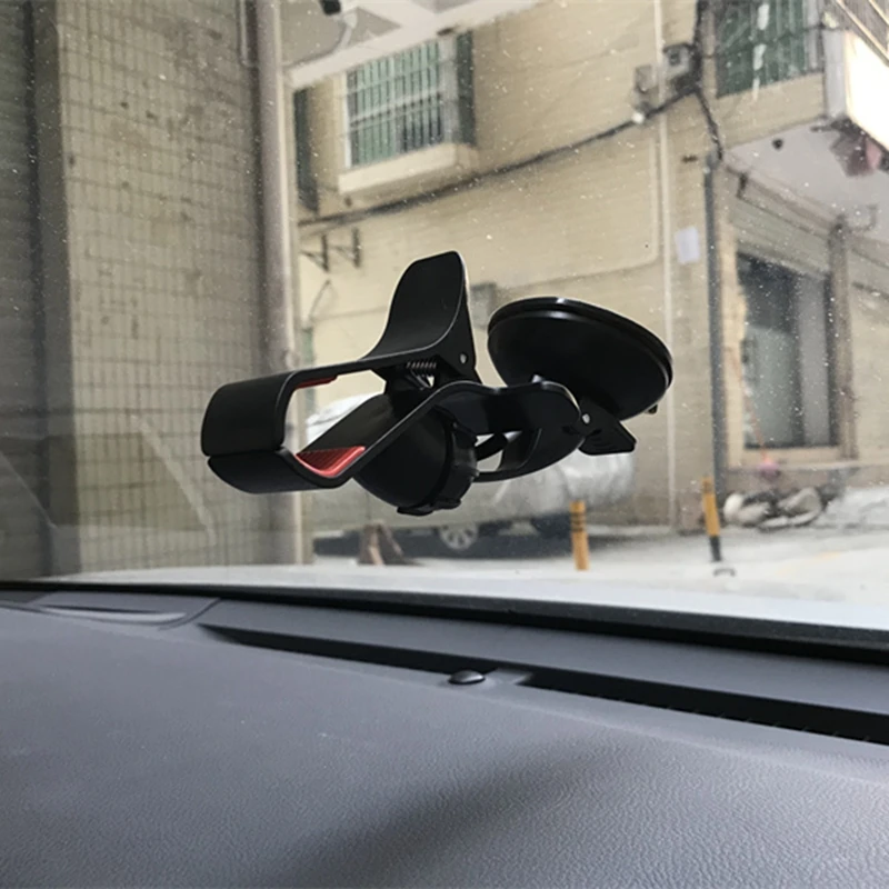 Car Windshield Phone Holder Windscreen Car Stand Bracket Mobile Console Bracket Clip On Universal For Mobile Phone 360 Rotatable