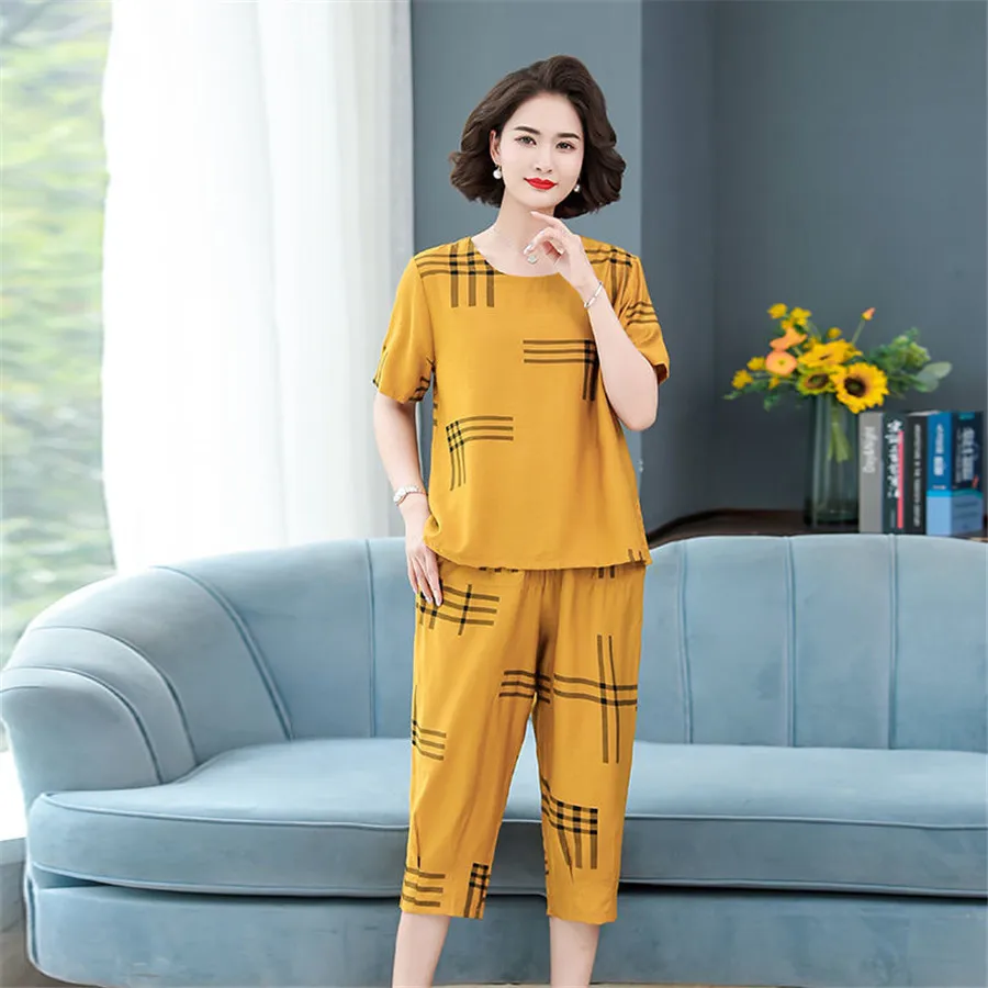 

Summer Loose Tracksuit Two Piece Set Women Casual Pullover Tops + Harem Pants Suit Sports Loungewear