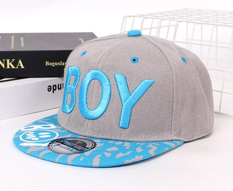 Boy Letter Embroidered Hip Hop Cap Unisex Kids Snapback Cap kids Baseball Cap Sun Hat For girls dance