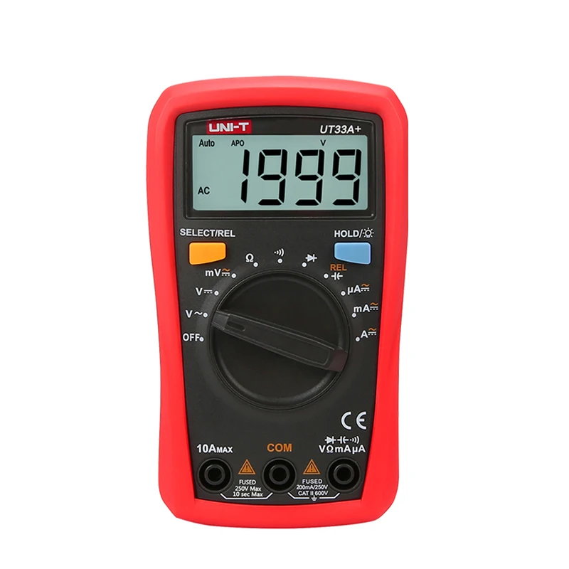 UNI-T UT33A+ UT33B+ UT33C+ UT33D+ Palm Size digital Multimeter With Capacitance/NCV/Diode test/Continuity buzzer