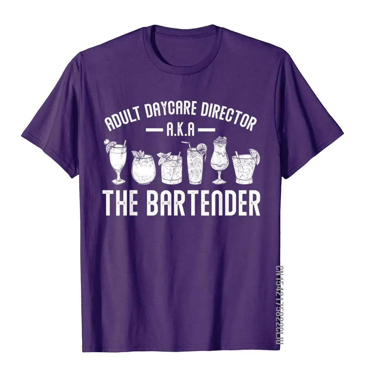 Adult Daycare Director A.K.A. The Bartender Funny Bartender T-Shirt Casual Tops Shirts Cotton Men T Shirts Funny Graphic