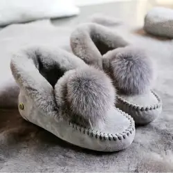 In 2022, Chinese High-Quality Brand Women's Snow Boots, Real Leather, 100% Natural Wool  Fashionable And Warm Women Shoes