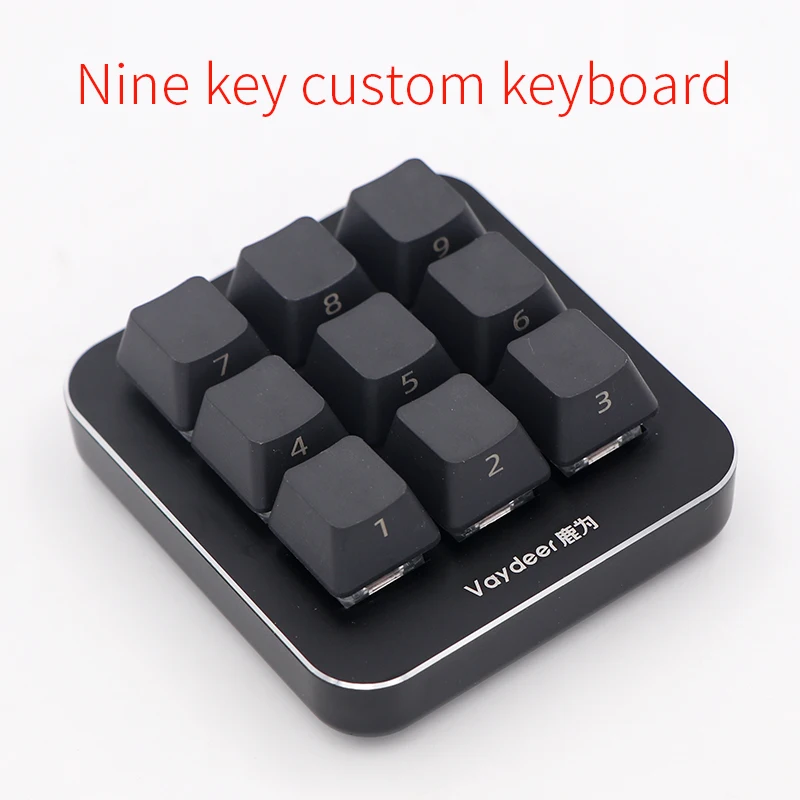 BGKYPRO 9 key custom macro programming shortcut key office game one hand copy and paste nine key Mini mechanical keyboard