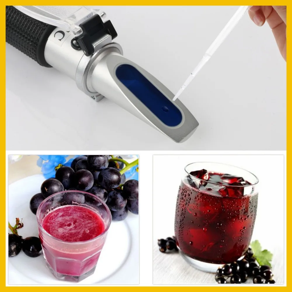 RZ Wine Refractometer Alcoholometer Alcohol Sugar Grape Wine 0~25% Alcohol 0~40% Brix Tester Meter ATC Wine Refractometer