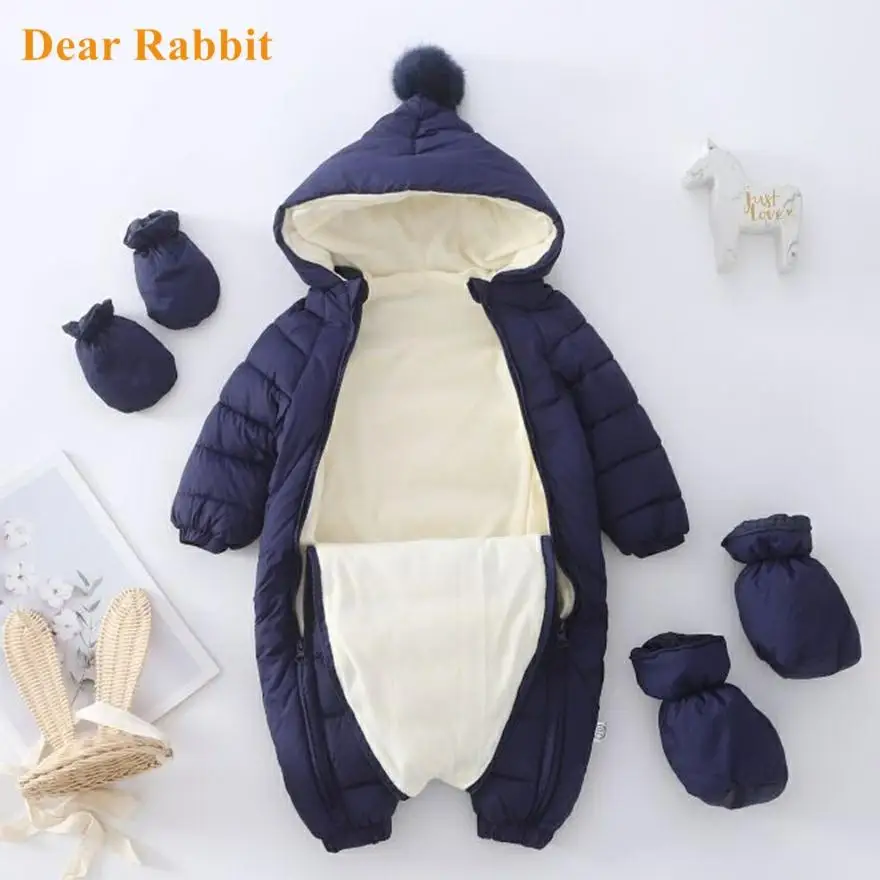 2024 winter New Baby climbing clothes fleece-lined thickened haha clothes baby jumpsuit out newborn hug clothes