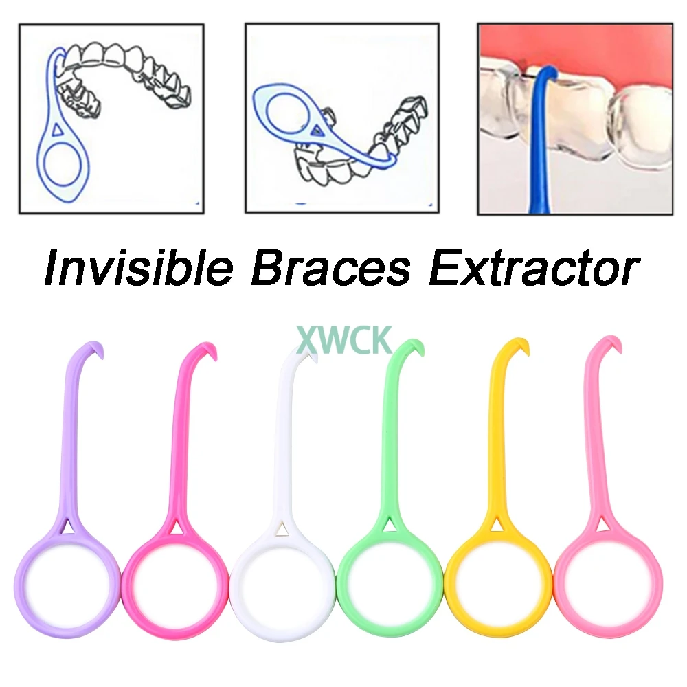 1/6PCS Dental Removal Hook Tool Plastic Orthodontic Aligner Remove Invisible Removable Braces Clear Aligner Oral Care