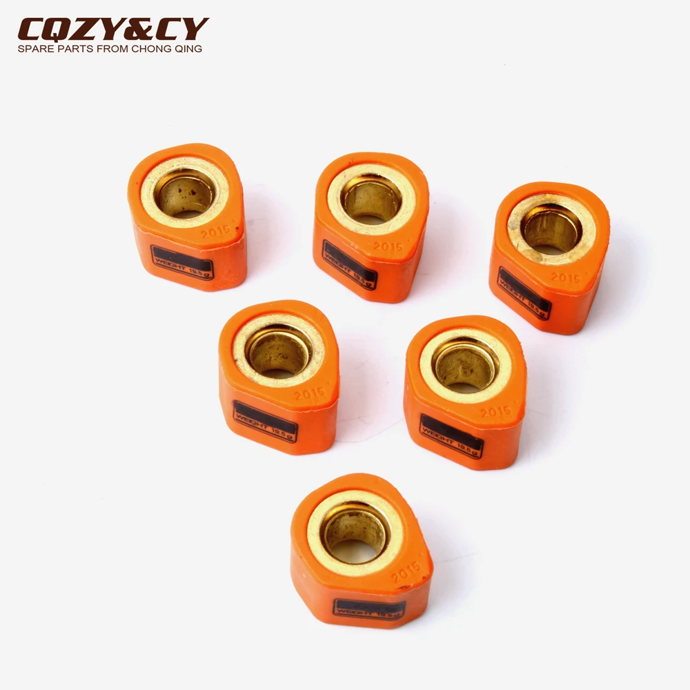 6pc Racing Roller Set / Variator Weights 20x15mm 8g 10g 13g 15g 19g For Honda 125 Aero Lead NH Pantheon S-Wing Spacy 125cc 4T