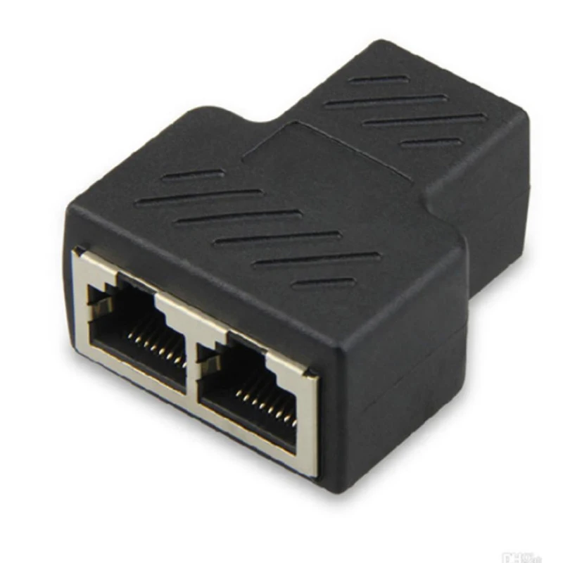 Female to 2 Female RJ45 Splitter 8P8C adapter LAN Connector Coupler Cat6/Cat5e Ethernet Connector Adapter Extender