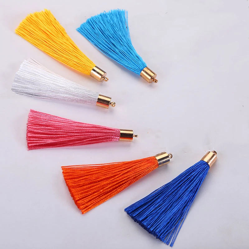 10-50Pcs Mini Metal Cap Tassel Jewelry Curtain Garments Decorative Accessories DIY Key Cell Phone Bag Fringe Trim Tassel Pendant