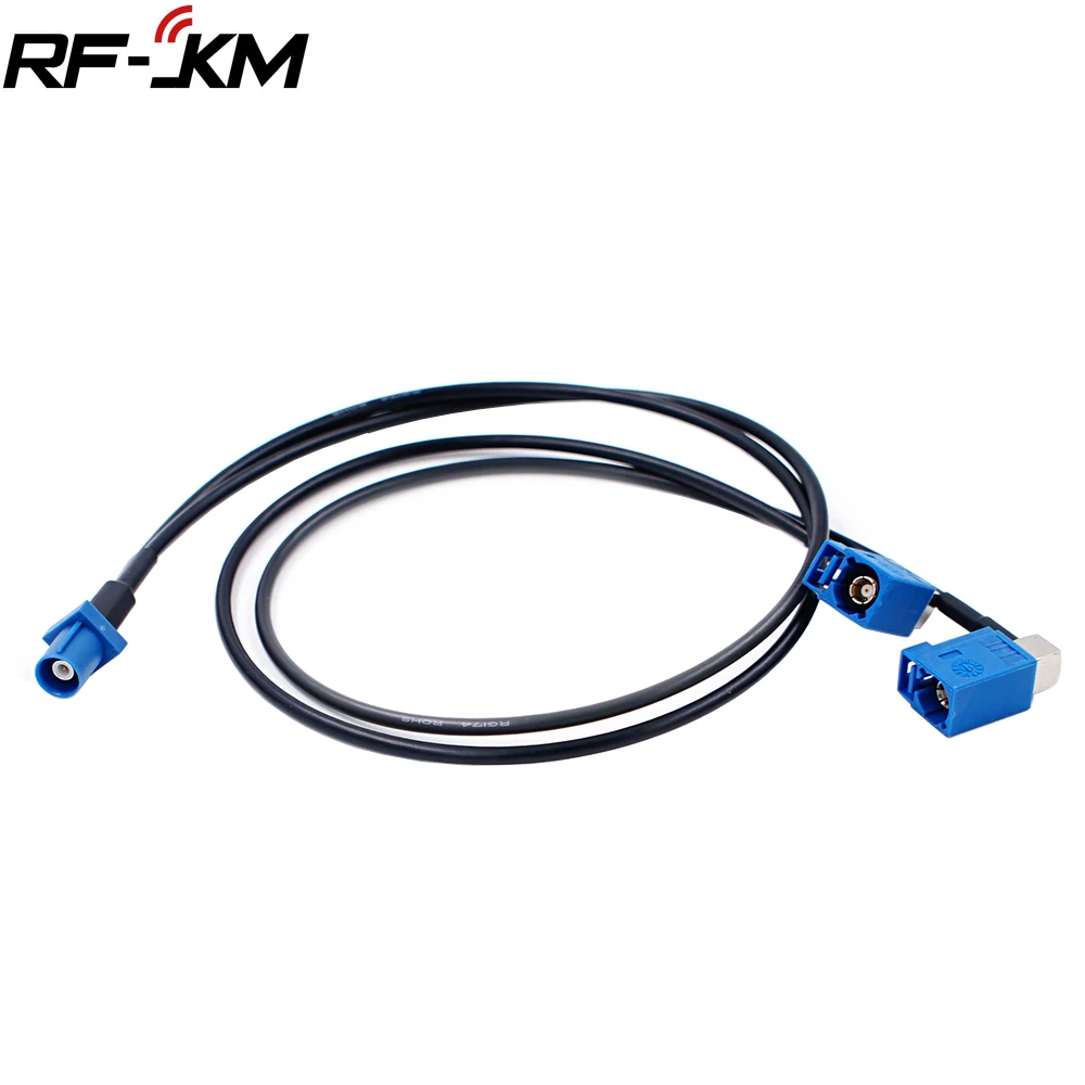 Fakra C Male Plug to 2 SMB Female RA 5005 RG174 Y Type Conversion Radio Splitter Combined Cable