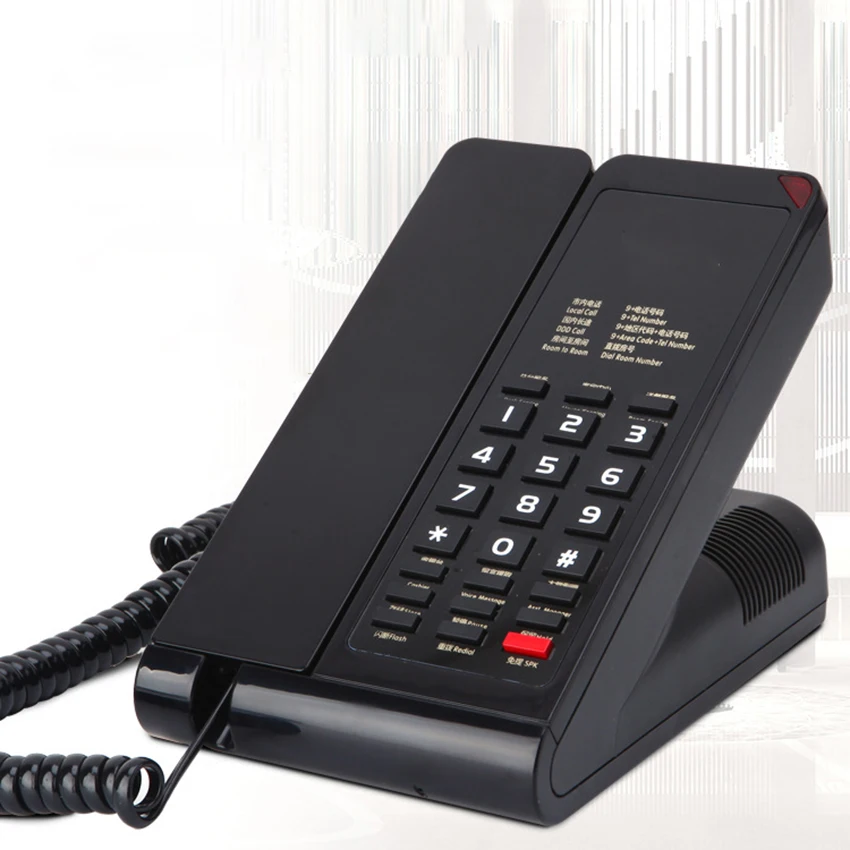 Corded Phone with Speaker, Flash Transfer, Message Extraction, Landline Telephone Waterproof and Moisture-Proof for Hotel Home