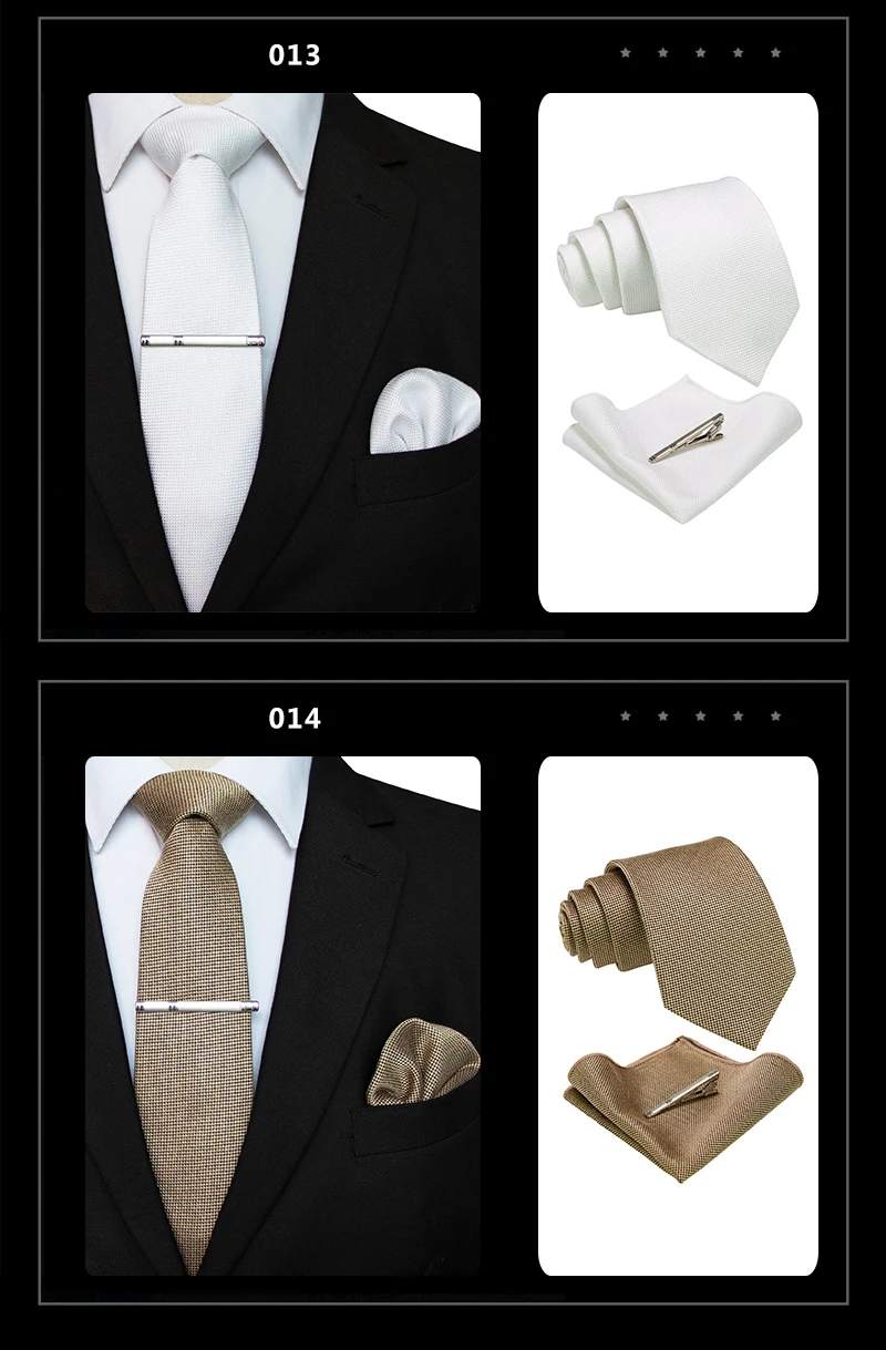 KAMBERFT Neue Herren-Wollkrawatte aus festem Mikrofaser, 8 cm, burgunderrote Krawatten und Einstecktuch-Set, Geschenk für Hochzeiten und Partys für Herren. – Detail 9