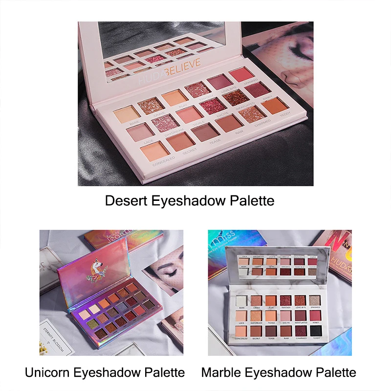 18 Color Nude Shining Eyeshadow Pearlescent Makeup Glitter Pigment Smoky Eye Shadow Pallete Waterproof Cosmetics Eye Shadow