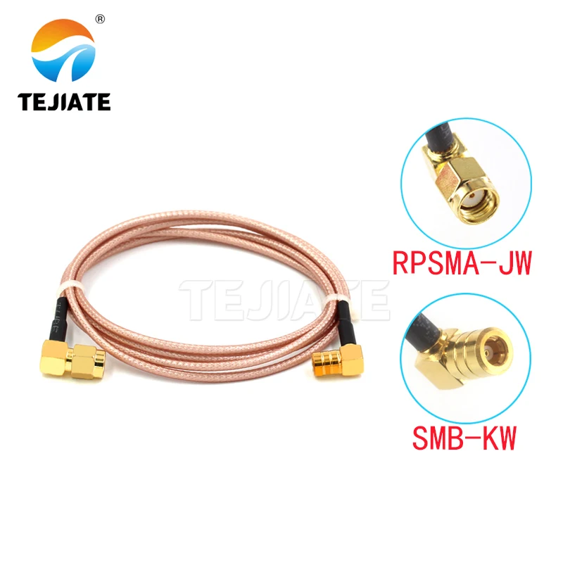 

1PCS TEJIATE Adapter Cable SMB To RPSMA Type SMB-KW Convert RPSMA-JW 8-90CM 1M 1.5M 2M Length Connector RG316 Wire