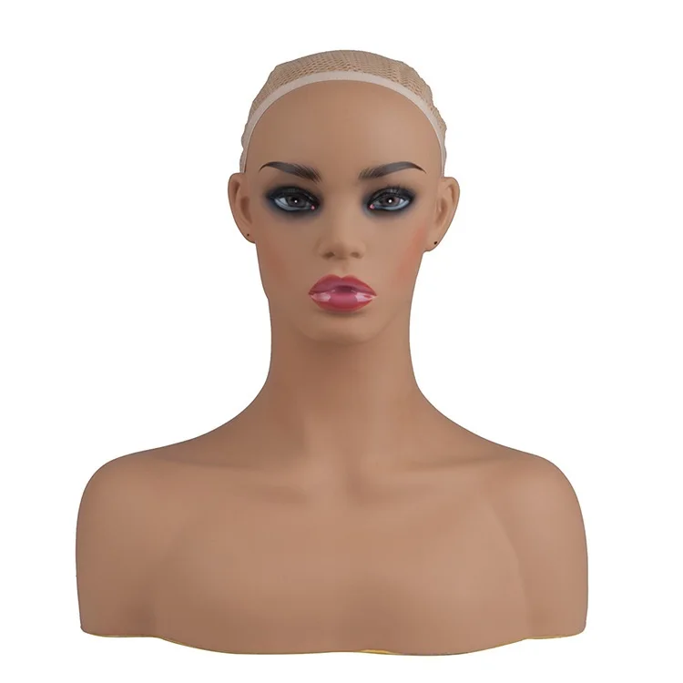 Fashion Manequin Stand Mannequin Head With Shoulder Sale For Hair Wig Jewelry Scarf Display Holder