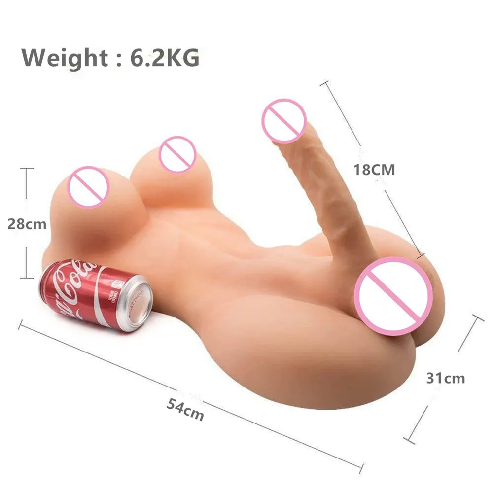 Real Doll TPE Love Doll Shemale Big Breast Dildo Ladyboy Lifelike Female Male Torso Gay Sex Dolls For Men Women Adult Sexy Toys