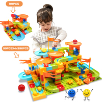 396pcs Big Size Blocks Marble Race Run Maze Ball Tracks Building Blocks DIY Funnel Slide Bricks Toys For Children Kids Gifts