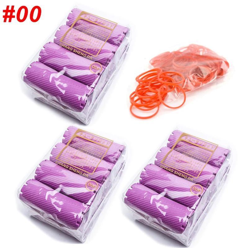 3 Packs/set 34mm Hair Perm Rods with Rubber Bands Kit Cold Permanent Bar Plastic Curlers Rollers Set Wave Fluffy Corn Hair 1507